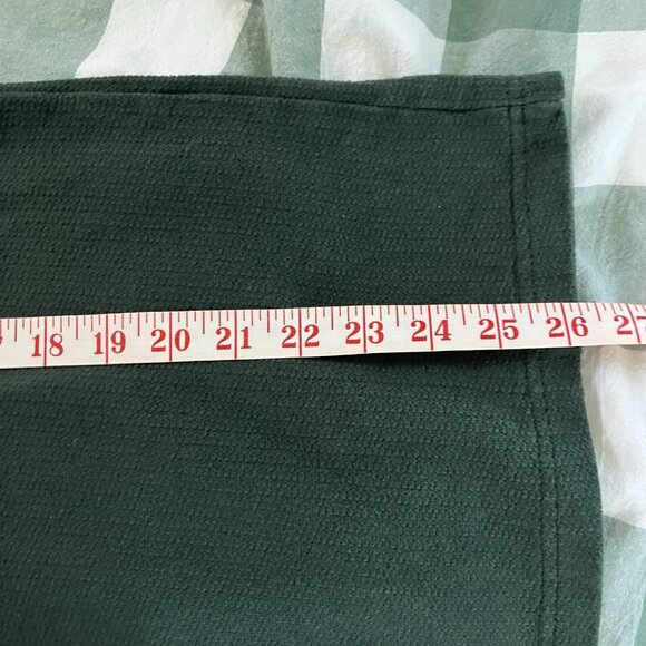 Y2K Northern Getaway Polo Long Sleeve Shirt Rugby Womens Green 90s Waffle Henley - Picture 6 of 6